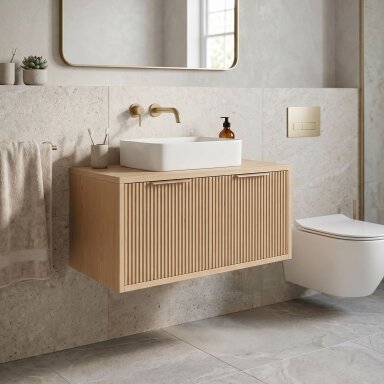 Vonios spintelė po praustuvu Core 80cm Beige