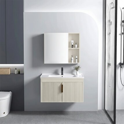 Vonios baldų komplektas su praustuvu Astor 60 cm Beige