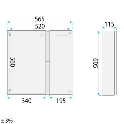 Vonios baldų komplektas su praustuvu Monti 60cm Grey 5 Vonios baldų komplektas su praustuvu Monti 60cm Grey 5