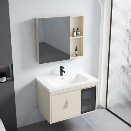 Vonios baldų komplektas su praustuvu Paris 60cm Beige 1 Vonios baldų komplektas su praustuvu Paris 60cm Beige 1