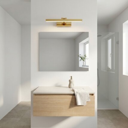 Vonios sieninis LED šviestuvas APP1860-1W 40cm GOLD 2 Vonios sieninis LED šviestuvas APP1860-1W 40cm GOLD 2