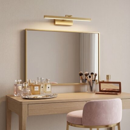 Vonios sieninis LED šviestuvas APP1864-1W 60 cm BRUSH GOLD 1 Vonios sieninis LED šviestuvas APP1864-1W 60 cm BRUSH GOLD 1