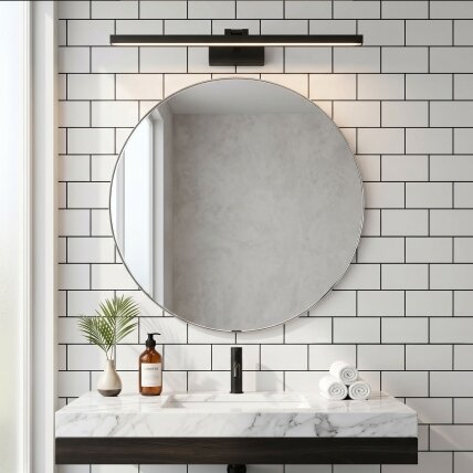 Vonios sieninis LED šviestuvas APP1868-1W 80 cm Black 10 Vonios sieninis LED šviestuvas APP1868-1W 80 cm Black 10