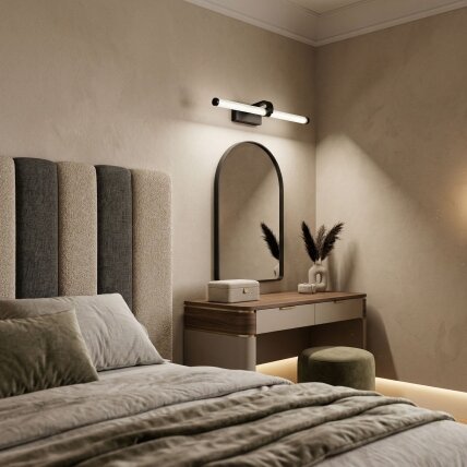 Vonios sieninis LED šviestuvas APP1887-1W 40cm BLACK 3 Vonios sieninis LED šviestuvas APP1887-1W 40cm BLACK 3