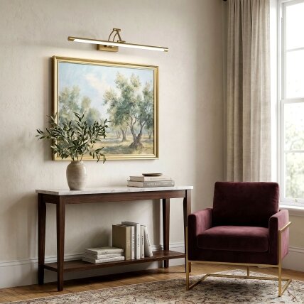 Vonios sieninis LED šviestuvas SWE023-1W 60cm Brush Gold 4 Vonios sieninis LED šviestuvas SWE023-1W 60cm Brush Gold 4