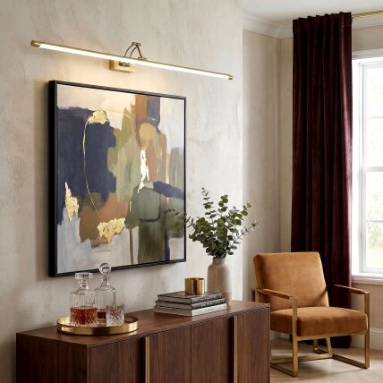 Vonios sieninis LED šviestuvas SWE024-1W 80cm Brush Gold 3
