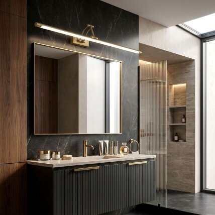 Vonios sieninis LED šviestuvas SWE024-1W 80cm Brush Gold 4