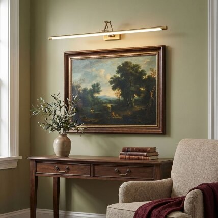 Vonios sieninis LED šviestuvas SWE024-1W 80cm Brush Gold 6