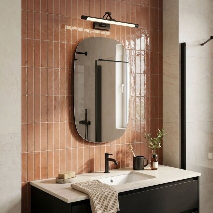 Vonios sieninis LED šviestuvas SWE025-1W 42cm Black 5
