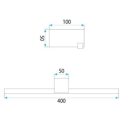 Vonios sieninis LED šviestuvas SWE043-1W 40cm GOLD 7 Vonios sieninis LED šviestuvas SWE043-1W 40cm GOLD 7