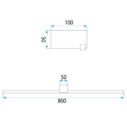 Vonios sieninis LED šviestuvas SWE045-1W 80 cm GOLD 9
