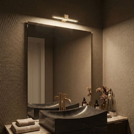 Vonios sieninis LED šviestuvas SWE046-1W 40cm GOLD BRUSH 3 Vonios sieninis LED šviestuvas SWE046-1W 40cm GOLD BRUSH 3