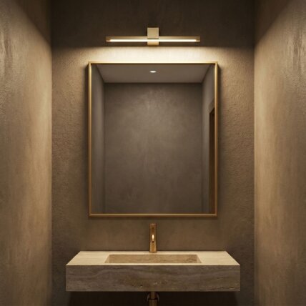 Vonios sieninis LED šviestuvas SWE046-1W 40cm GOLD BRUSH 5 Vonios sieninis LED šviestuvas SWE046-1W 40cm GOLD BRUSH 5