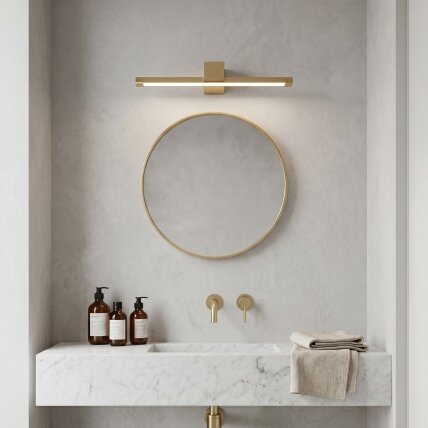 Vonios sieninis LED šviestuvas SWE047-1W 60cm GOLD BRUSH 3 Vonios sieninis LED šviestuvas SWE047-1W 60cm GOLD BRUSH 3