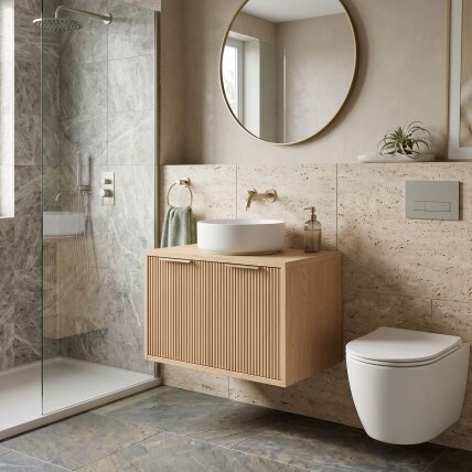 Vonios spintelė po praustuvu Core 60cm Beige 2 Vonios spintelė po praustuvu Core 60cm Beige 2