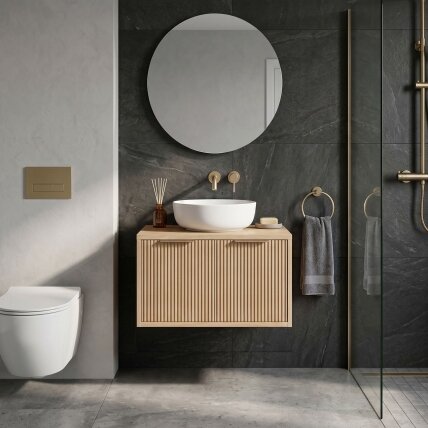 Vonios spintelė po praustuvu Core 60cm Beige 3 Vonios spintelė po praustuvu Core 60cm Beige 3