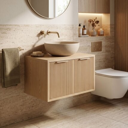 Vonios spintelė po praustuvu Core 60cm Beige Vonios spintelė po praustuvu Core 60cm Beige