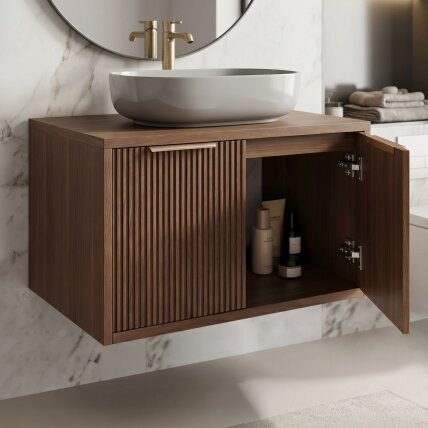 Vonios spintelė po praustuvu Core 60cm Brown 4 Vonios spintelė po praustuvu Core 60cm Brown 4