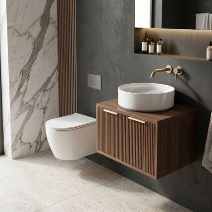 Vonios spintelė po praustuvu Core 60cm Brown 6 Vonios spintelė po praustuvu Core 60cm Brown 6