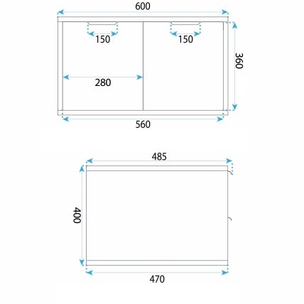 Vonios spintelė po praustuvu Core 60cm White 12 Vonios spintelė po praustuvu Core 60cm White 12