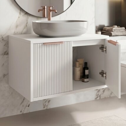 Vonios spintelė po praustuvu Core 60cm White 3 Vonios spintelė po praustuvu Core 60cm White 3