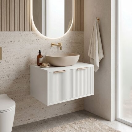 Vonios spintelė po praustuvu Core 60cm White 5 Vonios spintelė po praustuvu Core 60cm White 5