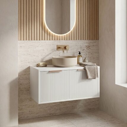 Vonios spintelė po praustuvu Core 80cm White 5 Vonios spintelė po praustuvu Core 80cm White 5