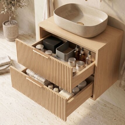 Vonios spintelė po praustuvu Mono 80cm Beige 4 Vonios spintelė po praustuvu Mono 80cm Beige 4