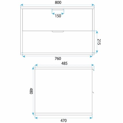 Vonios spintelė po praustuvu Mono 80cm White 12 Vonios spintelė po praustuvu Mono 80cm White 12