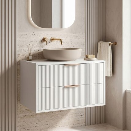 Vonios spintelė po praustuvu Mono 80cm White Vonios spintelė po praustuvu Mono 80cm White