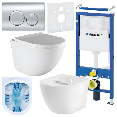WC KOMPLEKTAS SU POTINKINIU RĖMU IR MYGTUKU WC436