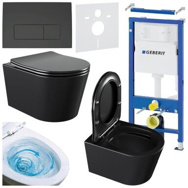 WC KOMPLEKTAS SU POTINKINIU RĖMU IR MYGTUKU WC45