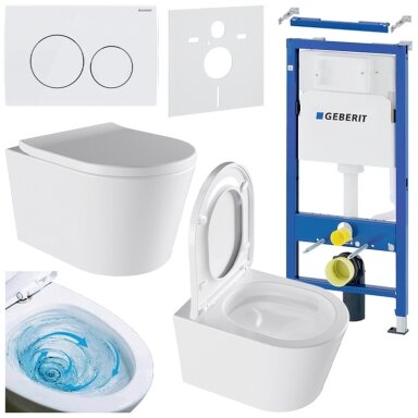 WC KOMPLEKTAS SU POTINKINIU RĖMU IR MYGTUKU WC6