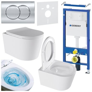 WC KOMPLEKTAS SU POTINKINIU RĖMU IR MYGTUKU WC11