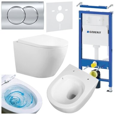 WC KOMPLEKTAS SU POTINKINIU RĖMU IR MYGTUKU WC72