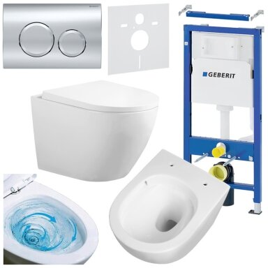 WC KOMPLEKTAS SU POTINKINIU RĖMU IR MYGTUKU WC74