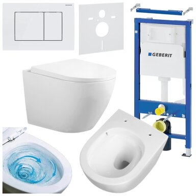 WC KOMPLEKTAS SU POTINKINIU RĖMU IR MYGTUKU WC75