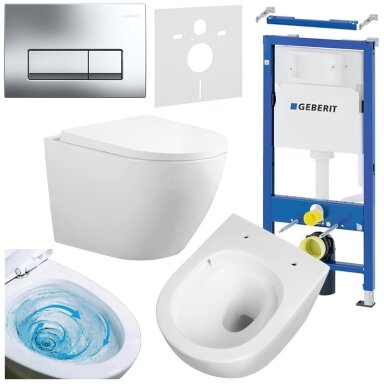 WC KOMPLEKTAS SU POTINKINIU RĖMU IR MYGTUKU WC78