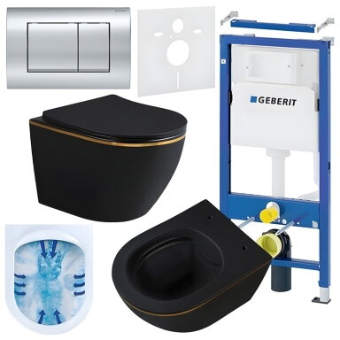 WC KOMPLEKTAS SU POTINKINIU RĖMU IR MYGTUKU WC384