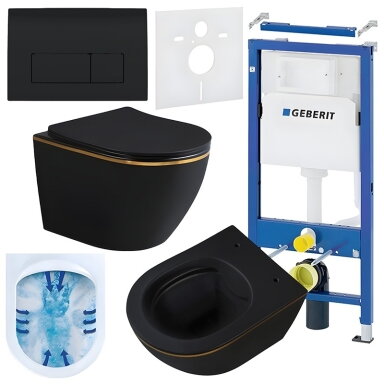 WC KOMPLEKTAS SU POTINKINIU RĖMU IR MYGTUKU WC381