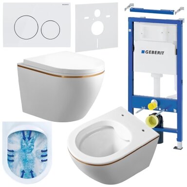 WC KOMPLEKTAS SU POTINKINIU RĖMU IR MYGTUKU WC24