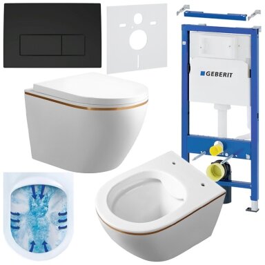 WC KOMPLEKTAS SU POTINKINIU RĖMU IR MYGTUKU WC66