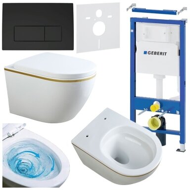 WC KOMPLEKTAS SU POTINKINIU RĖMU IR MYGTUKU WC100