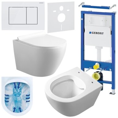 WC KOMPLEKTAS SU POTINKINIU RĖMU IR MYGTUKU WC30