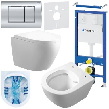 WC KOMPLEKTAS SU POTINKINIU RĖMU IR MYGTUKU WC57