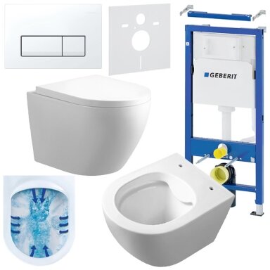 WC KOMPLEKTAS SU POTINKINIU RĖMU IR MYGTUKU WC58