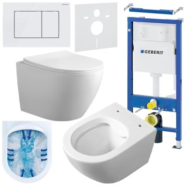 WC KOMPLEKTAS SU POTINKINIU RĖMU IR MYGTUKU WC36