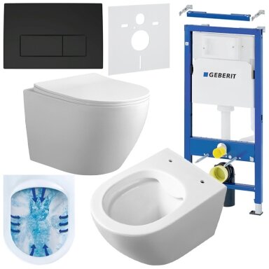 WC KOMPLEKTAS SU POTINKINIU RĖMU IR MYGTUKU WC63