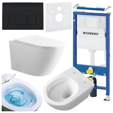 WC KOMPLEKTAS SU POTINKINIU RĖMU IR MYGTUKU WC371