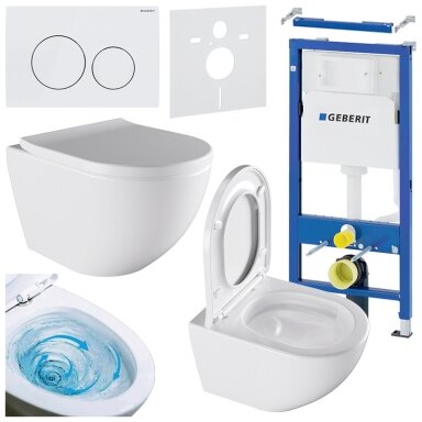 WC KOMPLEKTAS SU POTINKINIU RĖMU IR MYGTUKU WC92